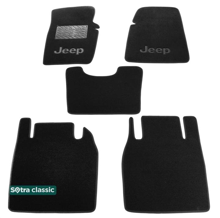 Sotra 01097-GD-BLACK Interior mats Sotra two-layer black for Jeep Cherokee (1998-2001), set 01097GDBLACK: Buy near me at 2407.PL in Poland at an Affordable price!
