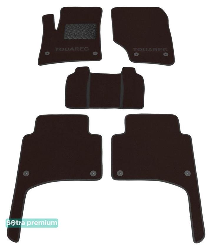 Sotra 01149-CH-CHOCO Interior mats Sotra two-layer brown for Volkswagen Touareg (2002-2010), set 01149CHCHOCO: Buy near me at 2407.PL in Poland at an Affordable price!