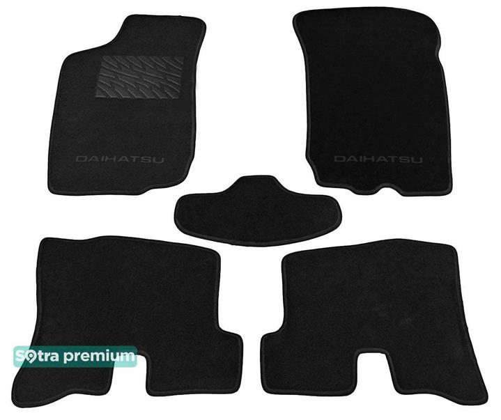 Sotra 01167-CH-BLACK Interior mats Sotra two-layer black for Daihatsu Yrv (2000-2005), set 01167CHBLACK: Buy near me in Poland at 2407.PL - Good price!