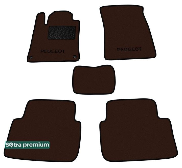 Sotra 01210-CH-CHOCO Interior mats Sotra two-layer brown for Peugeot 407 (2004-2010), set 01210CHCHOCO: Buy near me in Poland at 2407.PL - Good price!