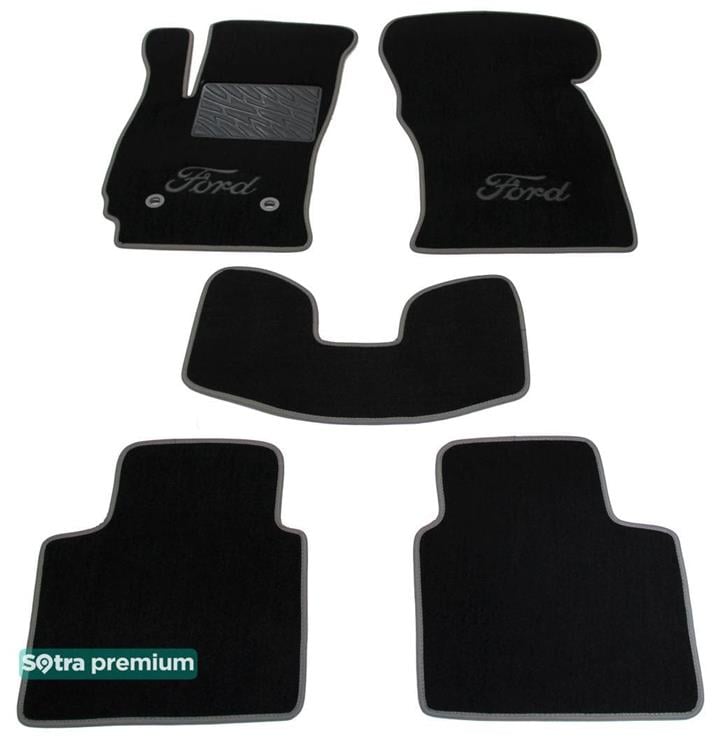 Sotra 01226-CH-BLACK Коврики салона Sotra двухслойные черные для Ford Mondeo (2000-2007), комплект 01226CHBLACK: Отличная цена - Купить в Польше на 2407.PL!