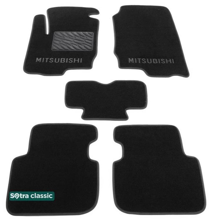 Sotra 01237-GD-BLACK Interior mats Sotra two-layer black for Mitsubishi Colt (2002-2012), set 01237GDBLACK: Buy near me in Poland at 2407.PL - Good price!