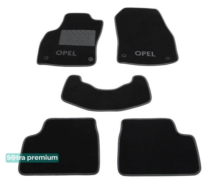 Sotra 01257-CH-BLACK Interior mats Sotra two-layer black for Opel Astra h (2004-2010), set 01257CHBLACK: Buy near me in Poland at 2407.PL - Good price!