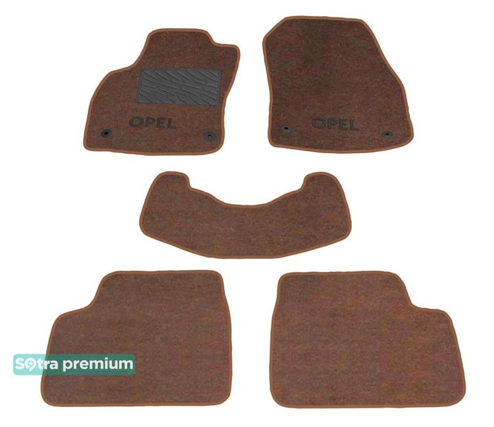 Sotra 01257-CH-CHOCO Interior mats Sotra two-layer brown for Opel Astra h (2004-2010), set 01257CHCHOCO: Buy near me in Poland at 2407.PL - Good price!