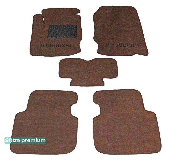 Sotra 01313-CH-CHOCO Interior mats Sotra two-layer brown for Mitsubishi Colt (2005-2012), set 01313CHCHOCO: Buy near me at 2407.PL in Poland at an Affordable price!