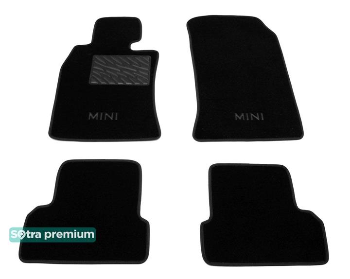Sotra 01332-CH-BLACK Interior mats Sotra two-layer black for BMW Cooper (2001-2006), set 01332CHBLACK: Buy near me in Poland at 2407.PL - Good price!