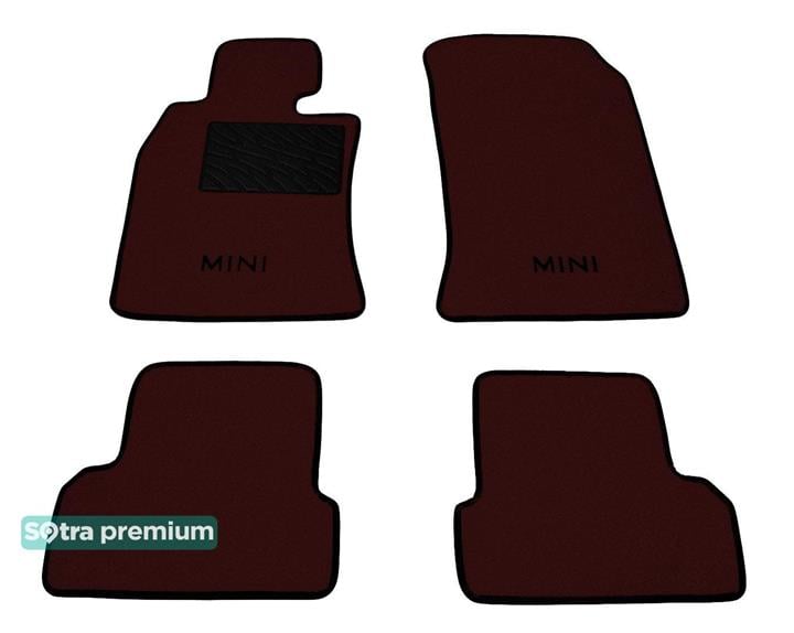 Sotra 01332-CH-CHOCO Interior mats Sotra two-layer brown for BMW Cooper (2001-2006), set 01332CHCHOCO: Buy near me in Poland at 2407.PL - Good price!