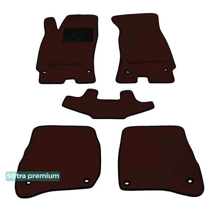 Sotra 01336-CH-CHOCO Interior mats Sotra two-layer brown for Volkswagen Passat (2001-2004), set 01336CHCHOCO: Buy near me in Poland at 2407.PL - Good price!