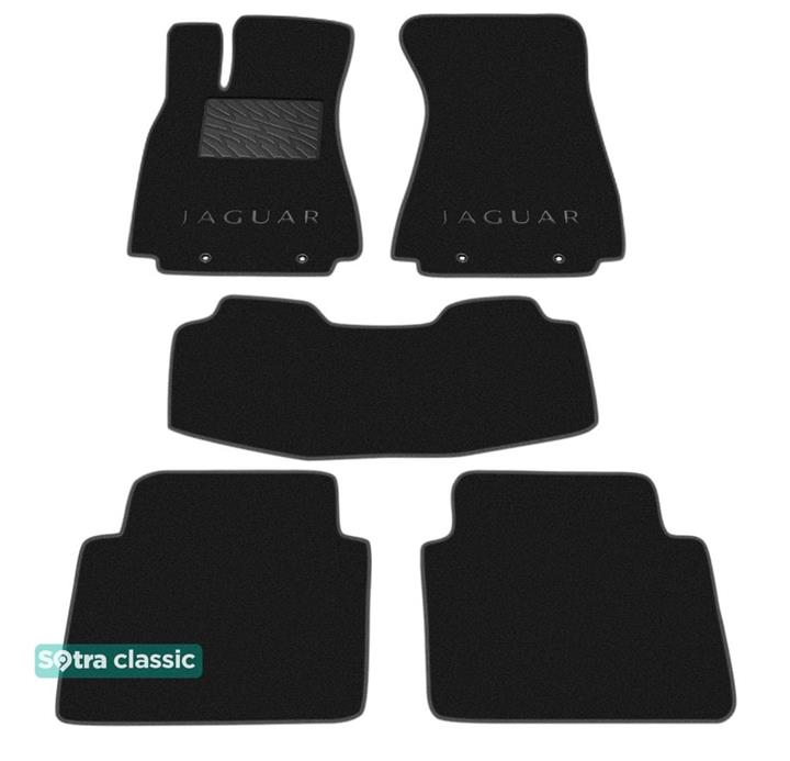 Sotra 01377-GD-BLACK Interior mats Sotra two-layer black for Jaguar Xj-series (2003-2009), set 01377GDBLACK: Buy near me in Poland at 2407.PL - Good price!