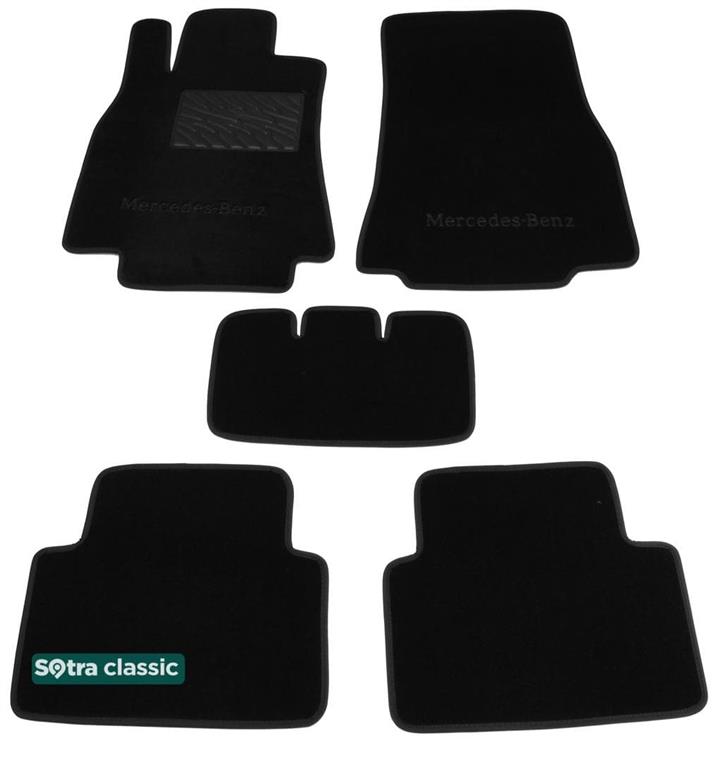 Sotra 01401-GD-BLACK Interior mats Sotra two-layer black for Mercedes A/b-class (2005-2011), set 01401GDBLACK: Buy near me in Poland at 2407.PL - Good price!