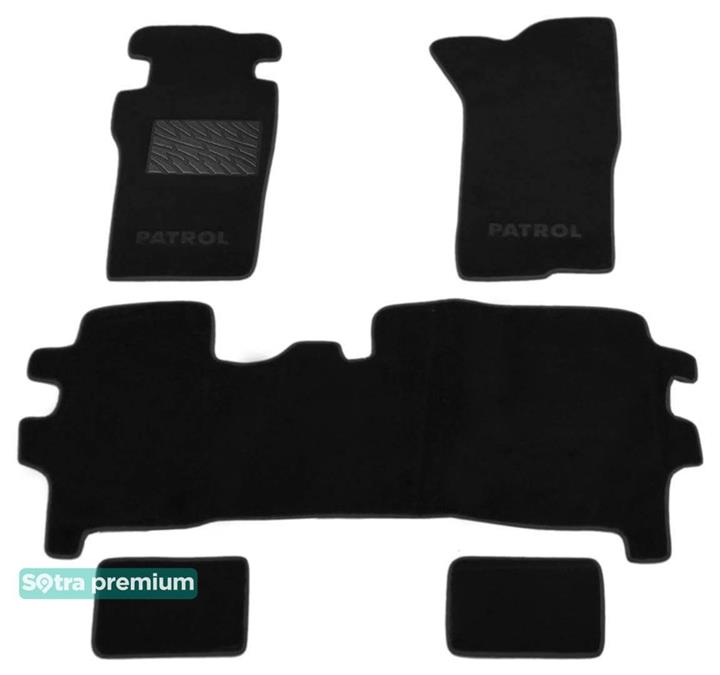 Sotra 01402-CH-BLACK Interior mats Sotra two-layer black for Nissan Patrol (1988-1997), set 01402CHBLACK: Buy near me in Poland at 2407.PL - Good price!