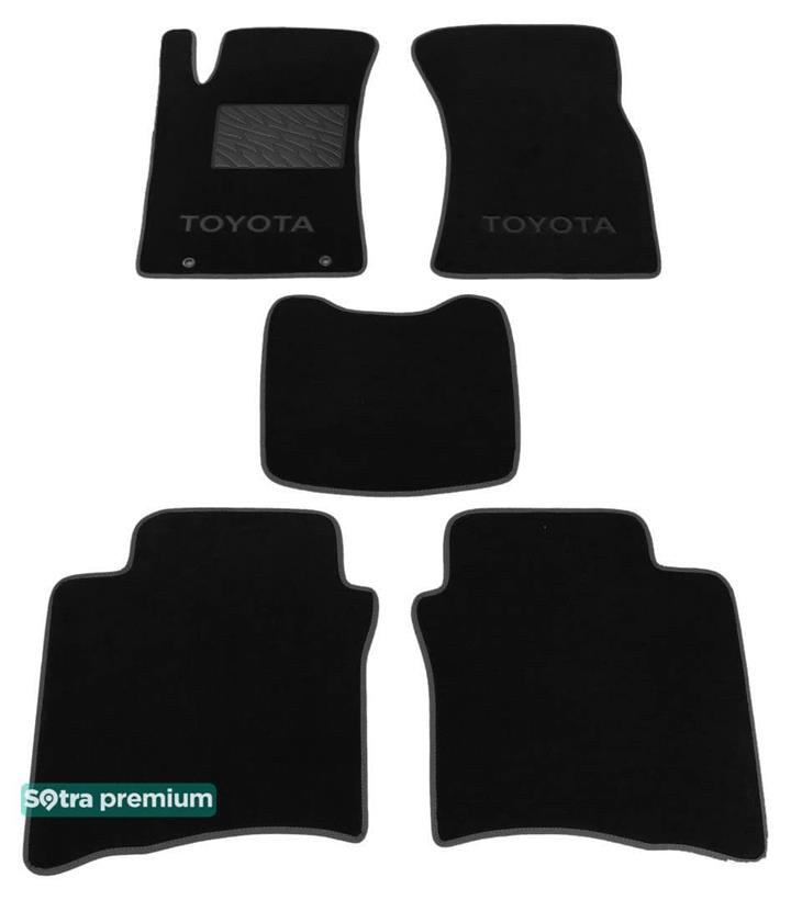 Sotra 01430-CH-BLACK Килимки салону Sotra двошарові чорні для Toyota Fortuner (2006-2015), комплект 01430CHBLACK: Приваблива ціна - Купити у Польщі на 2407.PL!