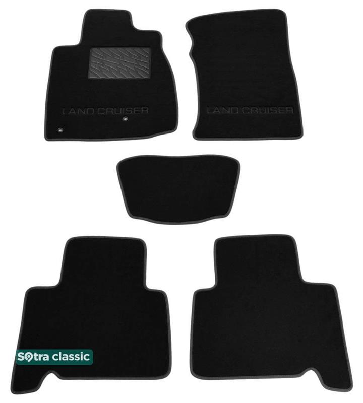 Sotra 06001-GD-BLACK Interior mats Sotra two-layer black for Toyota Land cruiser prado (2002-2009), set 06001GDBLACK: Buy near me in Poland at 2407.PL - Good price!