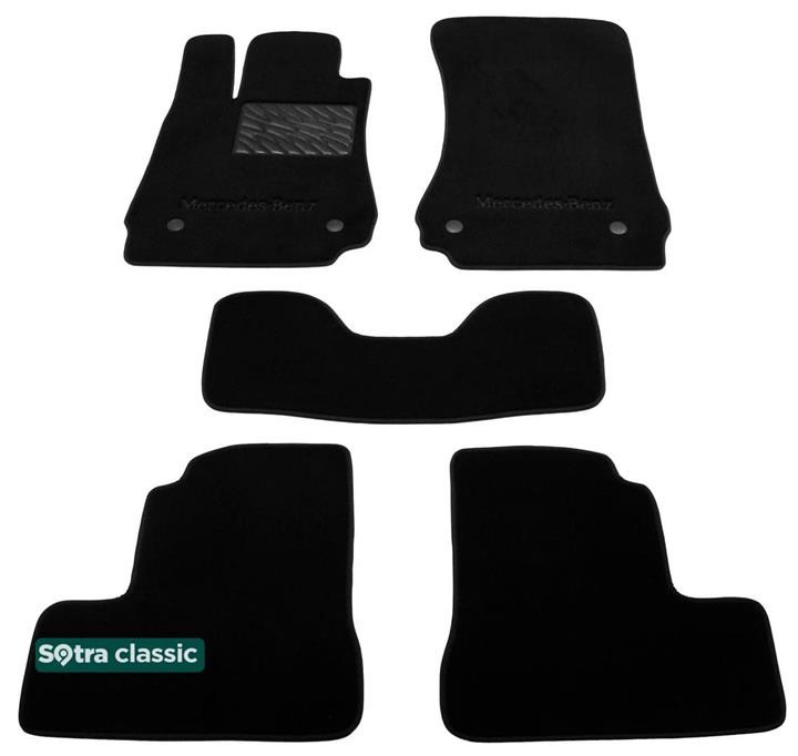 Sotra 06348-GD-BLACK Interior mats Sotra two-layer black for Mercedes S-class (2006-2013), set 06348GDBLACK: Buy near me at 2407.PL in Poland at an Affordable price!