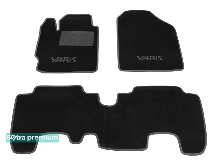 Sotra 06356-CH-BLACK Interior mats Sotra Two-layer black for Toyota Yaris/Urban cruiser, set 06356CHBLACK: Buy near me in Poland at 2407.PL - Good price!