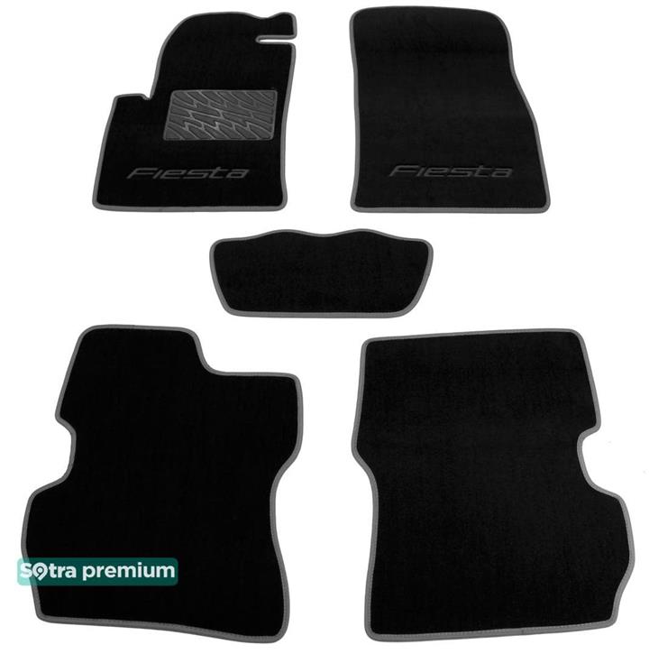 Sotra 06378-CH-BLACK Interior mats Sotra two-layer black for Ford Fiesta (2002-2008), set 06378CHBLACK: Buy near me in Poland at 2407.PL - Good price!