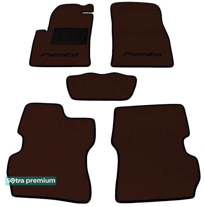 Sotra 06378-CH-CHOCO Interior mats Sotra two-layer brown for Ford Fiesta (2002-2008), set 06378CHCHOCO: Buy near me at 2407.PL in Poland at an Affordable price!