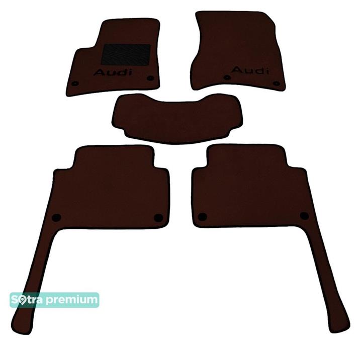 Sotra 06401-CH-CHOCO Interior mats Sotra two-layer brown for Audi Q7 (2006-2014), set 06401CHCHOCO: Buy near me in Poland at 2407.PL - Good price!