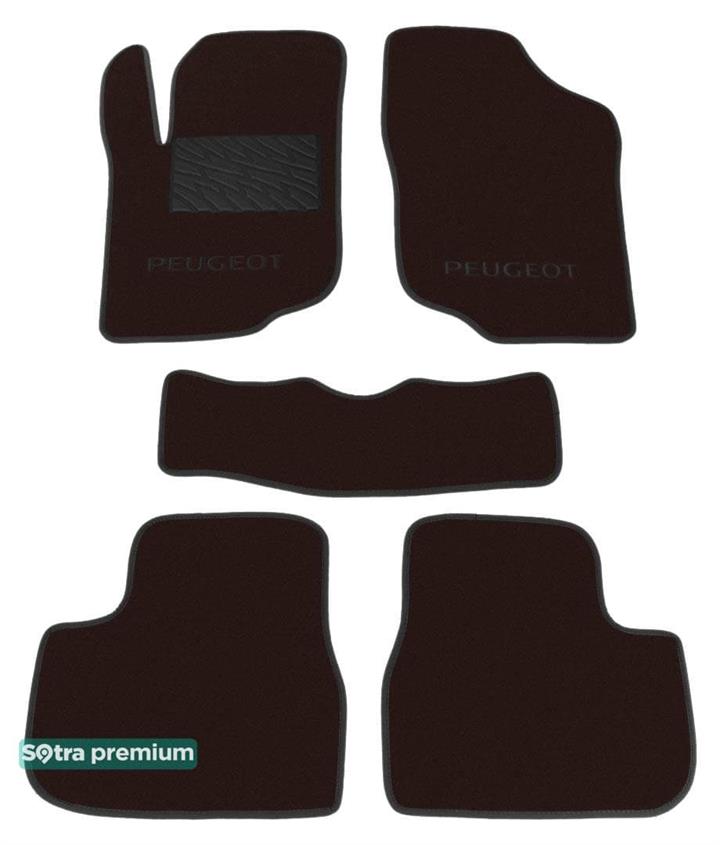 Sotra 06472-CH-CHOCO Interior mats Sotra two-layer brown for Peugeot 207 (2006-2014), set 06472CHCHOCO: Buy near me in Poland at 2407.PL - Good price!