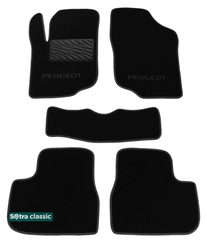 Sotra 06472-GD-BLACK Interior mats Sotra two-layer black for Peugeot 207 (2006-2014), set 06472GDBLACK: Buy near me in Poland at 2407.PL - Good price!