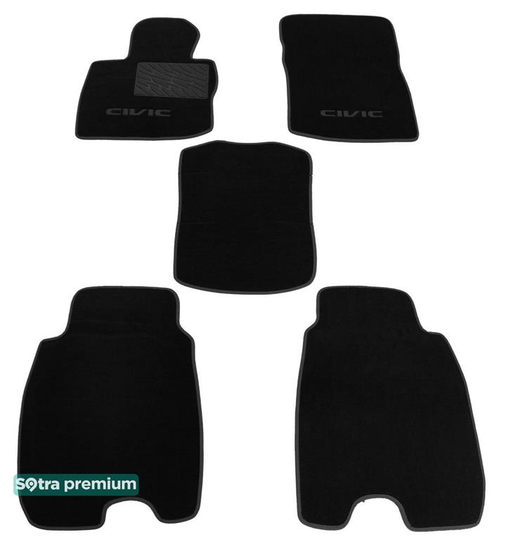 Sotra 06503-CH-BLACK Килимки салону Sotra двошарові чорні для Honda Civic (2006-2011), комплект 06503CHBLACK: Приваблива ціна - Купити у Польщі на 2407.PL!