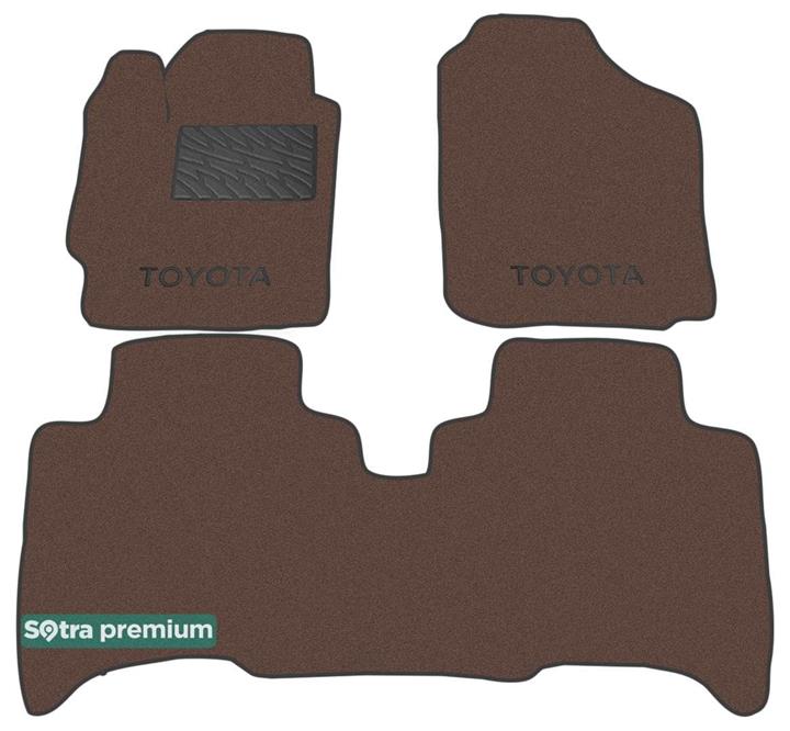 Sotra 06512-CH-CHOCO Interior mats Sotra two-layer brown for Toyota Yaris sedan (2005-2012), set 06512CHCHOCO: Buy near me in Poland at 2407.PL - Good price!