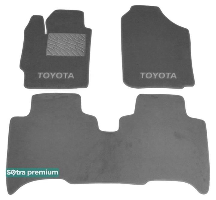 Sotra 06512-CH-GREY Interior mats Sotra two-layer gray for Toyota Yaris sedan (2005-2012), set 06512CHGREY: Buy near me in Poland at 2407.PL - Good price!