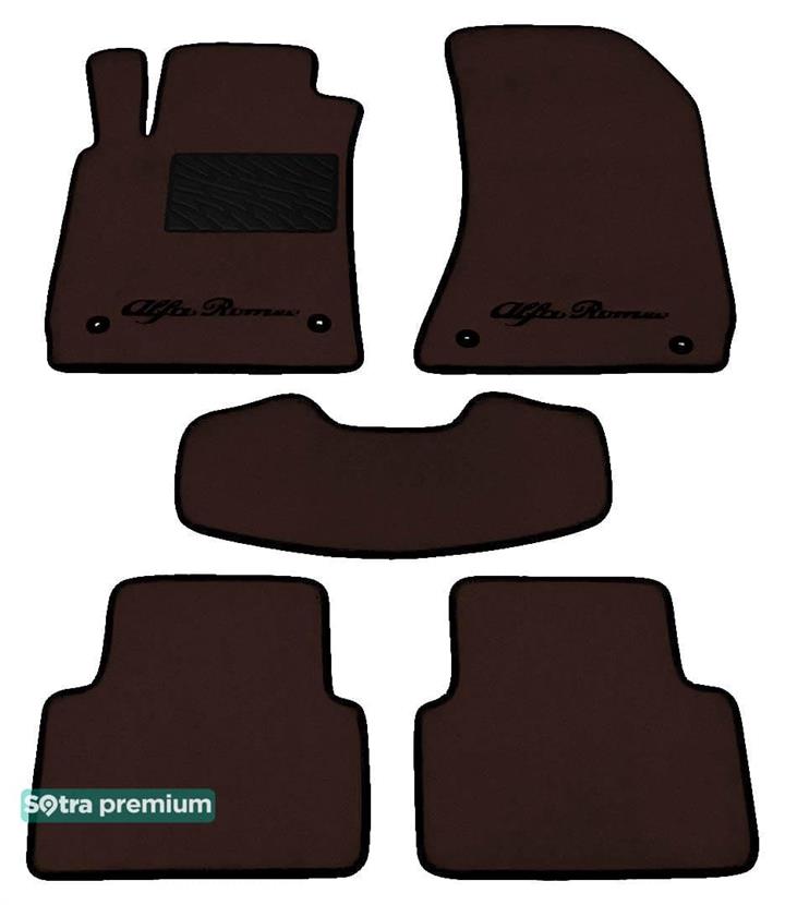 Sotra 06561-CH-CHOCO Interior mats Sotra two-layer brown for Alfa Romeo 159 (2004-2011), set 06561CHCHOCO: Buy near me in Poland at 2407.PL - Good price!