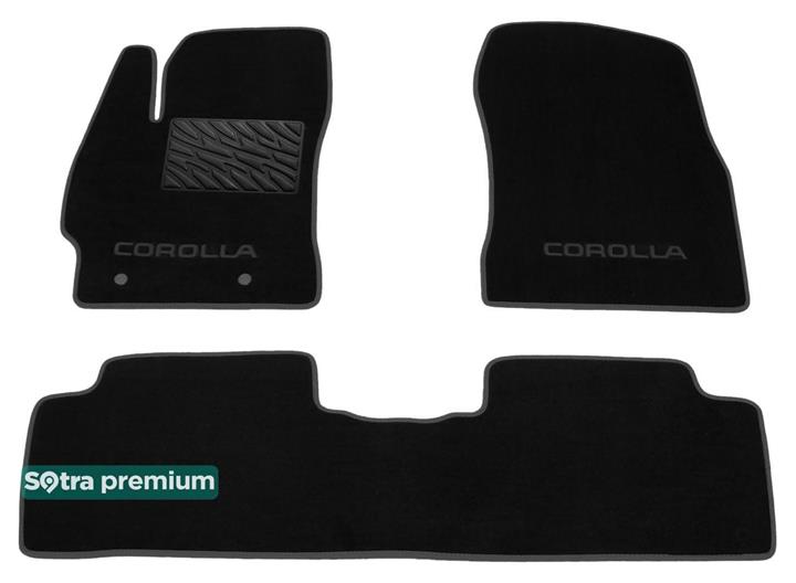 Sotra 06619-CH-BLACK Interior mats Sotra two-layer black for Toyota Corolla (2007-2013), set 06619CHBLACK: Buy near me in Poland at 2407.PL - Good price!