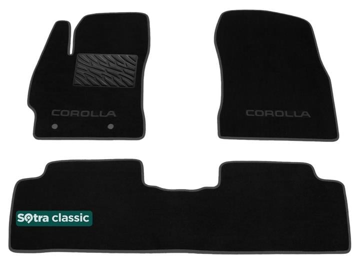 Sotra 06619-GD-BLACK Interior mats Sotra two-layer black for Toyota Corolla (2007-2013), set 06619GDBLACK: Buy near me in Poland at 2407.PL - Good price!