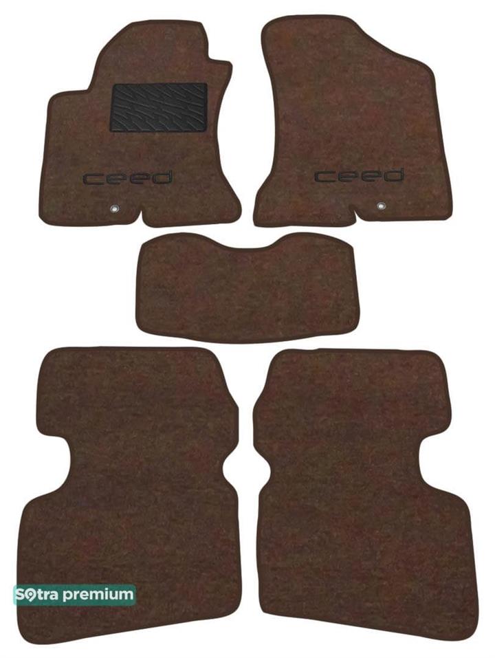 Sotra 06685-CH-CHOCO Interior mats Sotra two-layer brown for KIA Cee'd (2006-2012), set 06685CHCHOCO: Buy near me in Poland at 2407.PL - Good price!