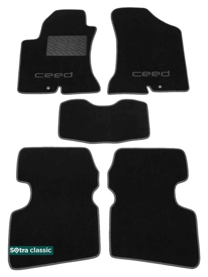 Sotra 06685-GD-BLACK Interior mats Sotra two-layer black for KIA Cee'd (2006-2012), set 06685GDBLACK: Buy near me in Poland at 2407.PL - Good price!