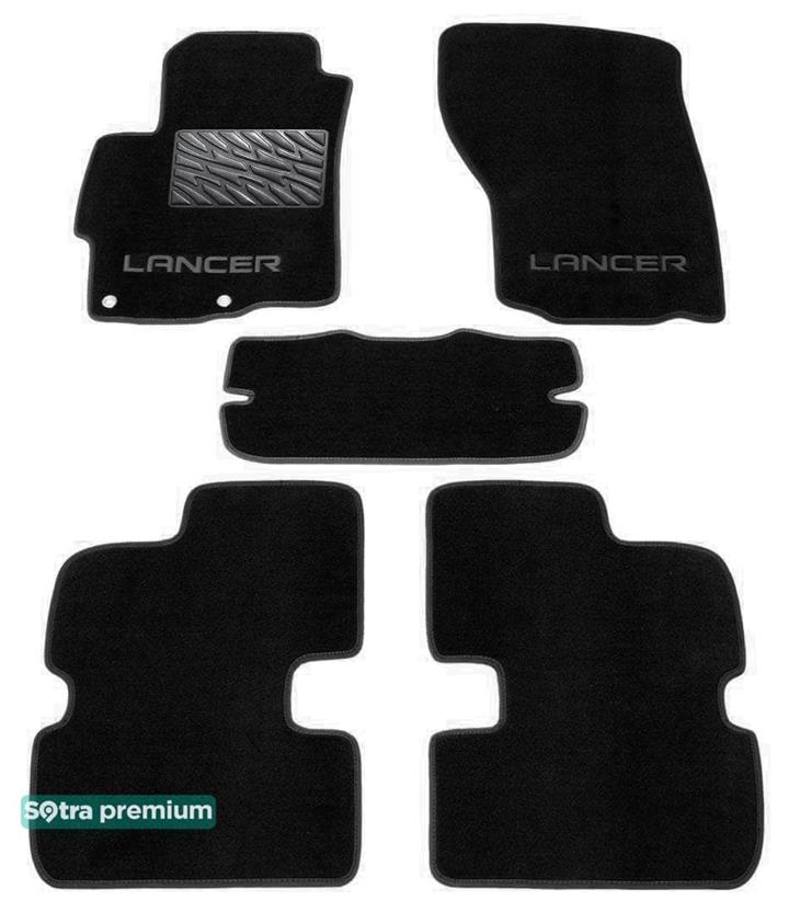 Sotra 06686-CH-BLACK Interior mats Sotra two-layer black for Mitsubishi Lancer / evolution (2008-), set 06686CHBLACK: Buy near me at 2407.PL in Poland at an Affordable price!