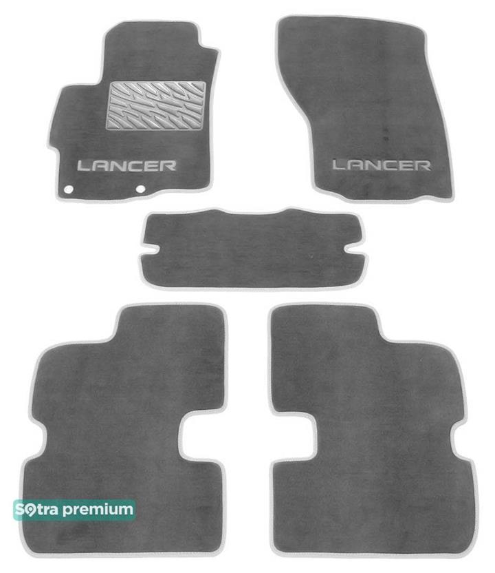Sotra 06686-CH-GREY Interior mats Sotra two-layer gray for Mitsubishi Lancer / evolution (2008-), set 06686CHGREY: Buy near me in Poland at 2407.PL - Good price!