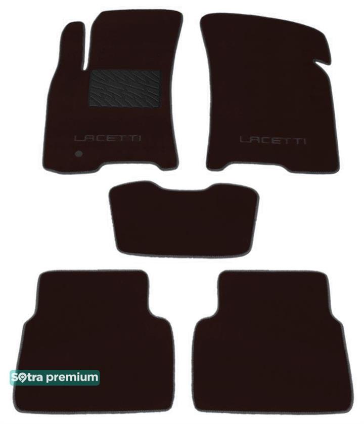 Sotra 06692-CH-CHOCO Interior mats Sotra two-layer brown for Chevrolet Lacetti / nubira (2004-2011), set 06692CHCHOCO: Buy near me in Poland at 2407.PL - Good price!
