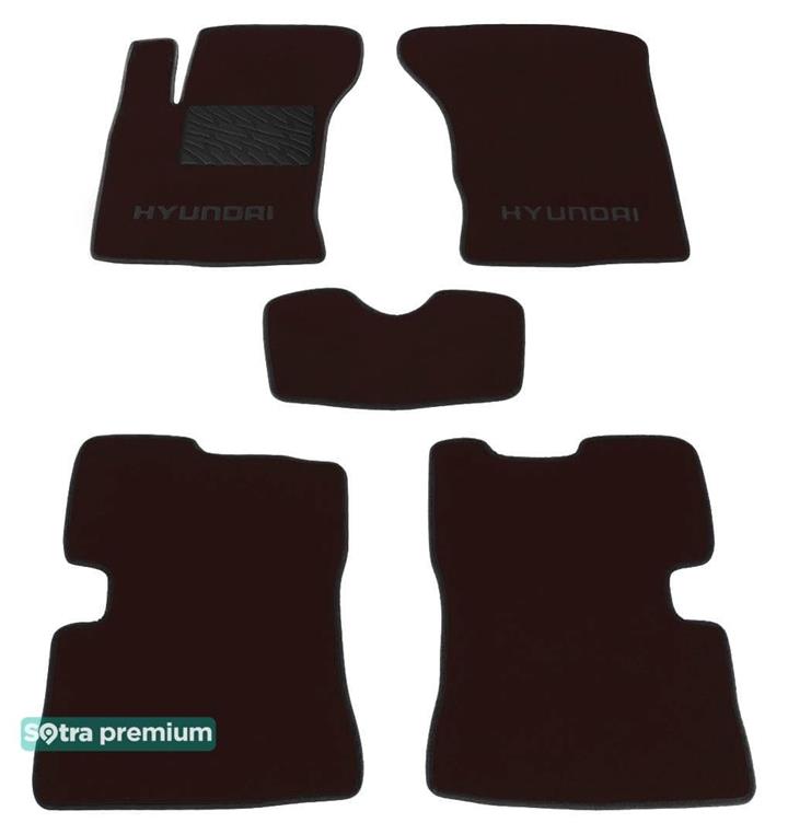 Sotra 06693-CH-CHOCO Interior mats Sotra two-layer brown for Hyundai Getz (2002-2005), set 06693CHCHOCO: Buy near me in Poland at 2407.PL - Good price!