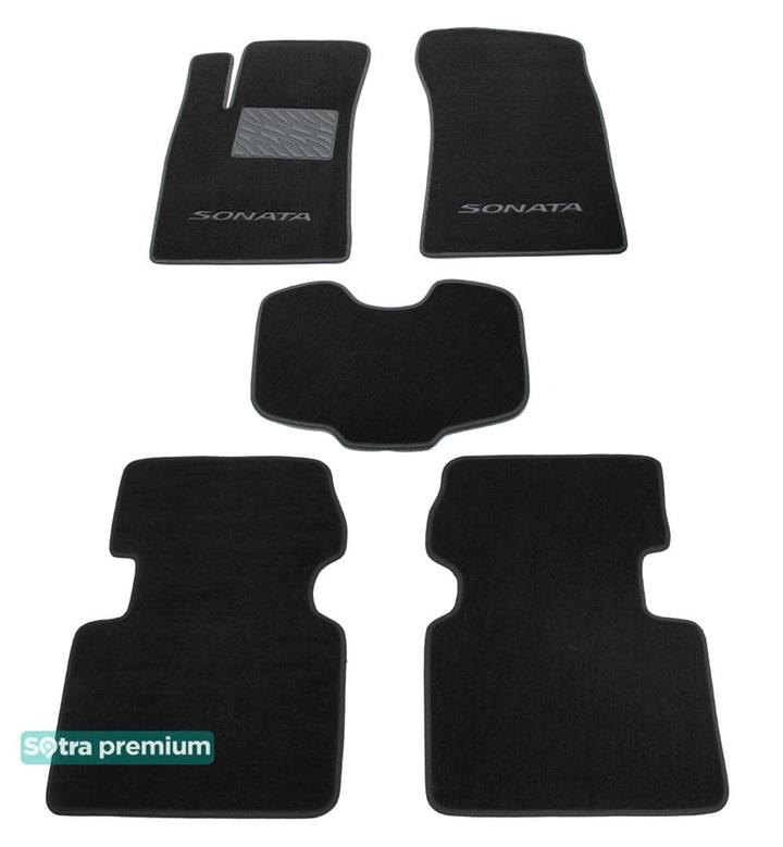 Sotra 06697-CH-BLACK Interior mats Sotra two-layer black for Hyundai Sonata (2004-2009), set 06697CHBLACK: Buy near me in Poland at 2407.PL - Good price!