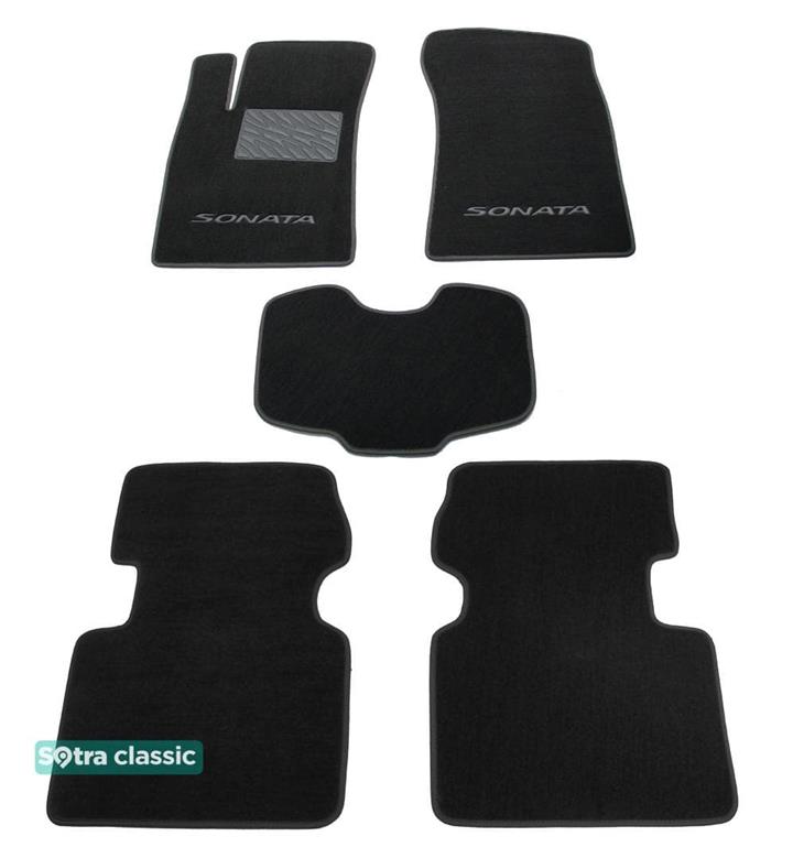 Sotra 06697-GD-BLACK Interior mats Sotra two-layer black for Hyundai Sonata (2004-2009), set 06697GDBLACK: Buy near me in Poland at 2407.PL - Good price!
