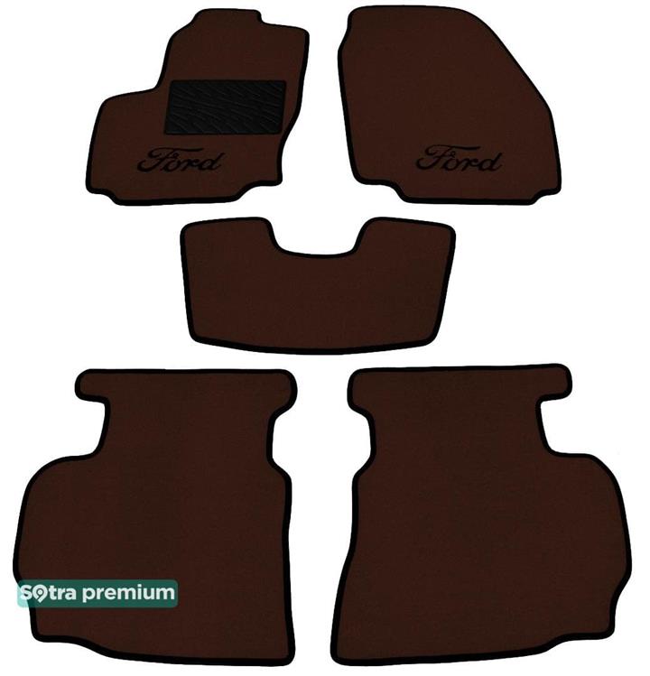 Sotra 06758-CH-CHOCO Interior mats Sotra two-layer brown for Ford Mondeo (2007-2011), set 06758CHCHOCO: Buy near me in Poland at 2407.PL - Good price!