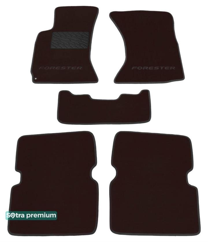Sotra 06764-CH-CHOCO Interior mats Sotra two-layer brown for Subaru Forester (2003-2007), set 06764CHCHOCO: Buy near me in Poland at 2407.PL - Good price!