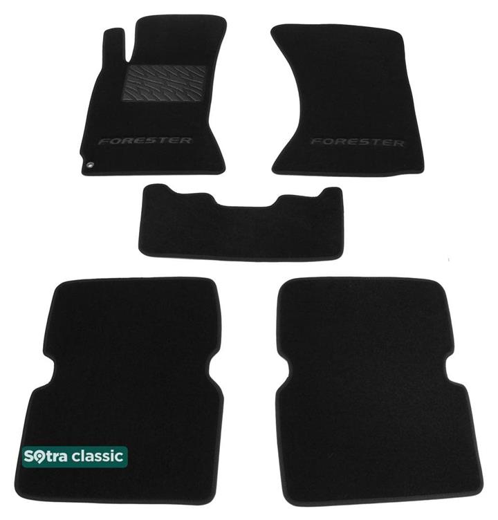 Sotra 06764-GD-BLACK Interior mats Sotra two-layer black for Subaru Forester (2003-2007), set 06764GDBLACK: Buy near me in Poland at 2407.PL - Good price!