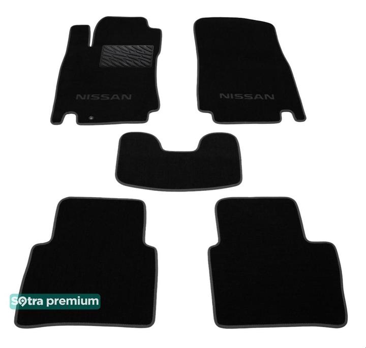 Sotra 06784-CH-BLACK Interior mats Sotra two-layer black for Nissan Tiida (2005-2011), set 06784CHBLACK: Buy near me at 2407.PL in Poland at an Affordable price!