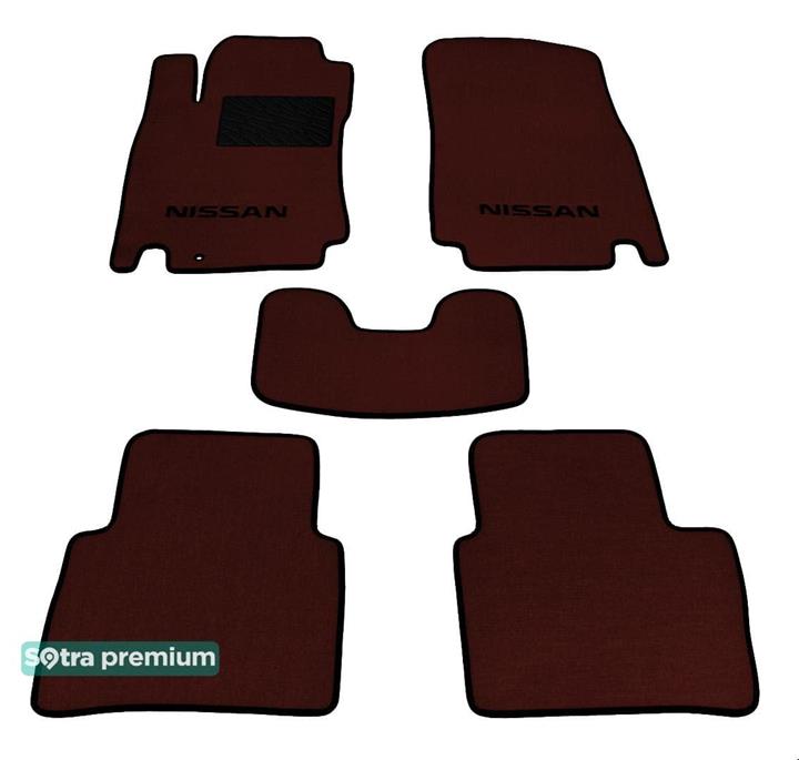 Sotra 06784-CH-CHOCO Interior mats Sotra two-layer brown for Nissan Tiida (2005-2011), set 06784CHCHOCO: Buy near me in Poland at 2407.PL - Good price!
