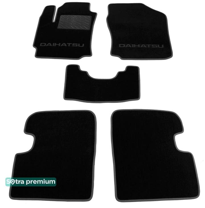 Sotra 06825-CH-BLACK Interior mats Sotra two-layer black for Daihatsu Sirion / boon (2004-2010), set 06825CHBLACK: Buy near me in Poland at 2407.PL - Good price!