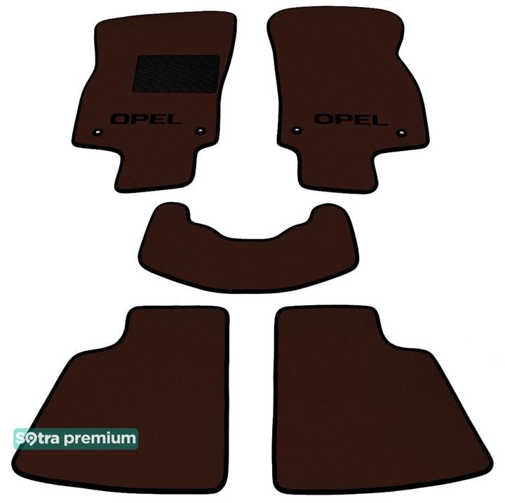 Sotra 06827-CH-CHOCO Interior mats Sotra two-layer brown for Opel Astra h (2004-2010), set 06827CHCHOCO: Buy near me in Poland at 2407.PL - Good price!