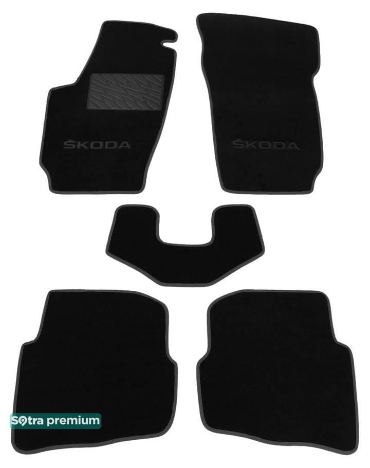 Sotra 06835-CH-BLACK Interior mats Sotra two-layer black for Skoda Fabia (1999-2007), set 06835CHBLACK: Buy near me in Poland at 2407.PL - Good price!