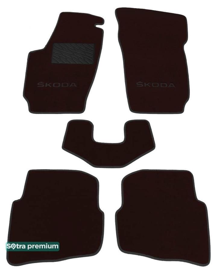 Sotra 06835-CH-CHOCO Interior mats Sotra two-layer brown for Skoda Fabia (1999-2007), set 06835CHCHOCO: Buy near me at 2407.PL in Poland at an Affordable price!