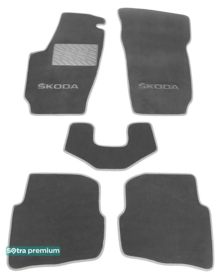 Sotra 06835-CH-GREY Interior mats Sotra two-layer gray for Skoda Fabia (1999-2007), set 06835CHGREY: Buy near me in Poland at 2407.PL - Good price!