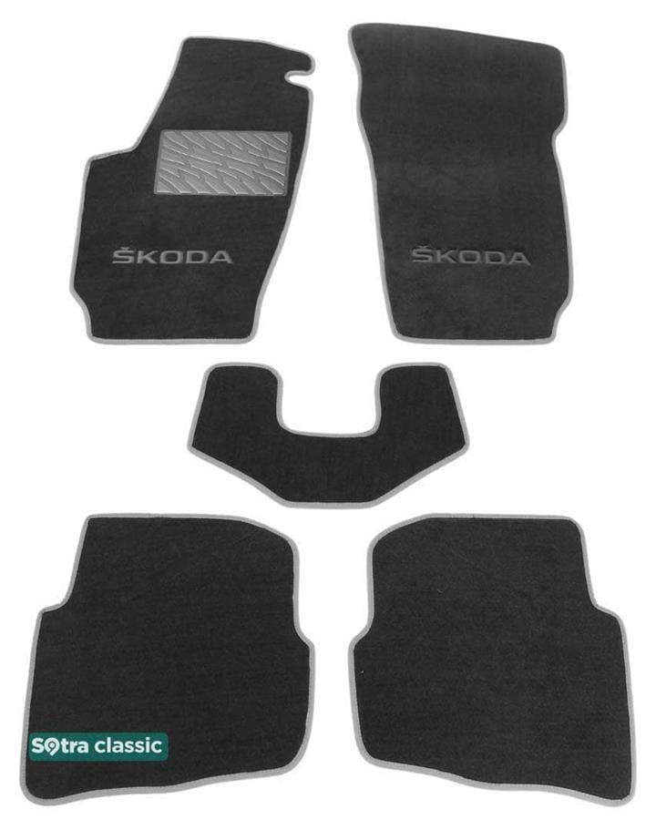 Sotra 06835-GD-GREY Interior mats Sotra two-layer gray for Skoda Fabia (1999-2007), set 06835GDGREY: Buy near me in Poland at 2407.PL - Good price!