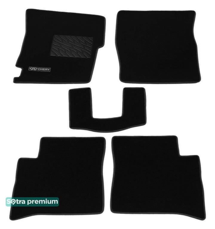 Sotra 06842-CH-BLACK Interior mats Sotra two-layer black for Chery Jaggi / qq6 (2006-2013), set 06842CHBLACK: Buy near me in Poland at 2407.PL - Good price!